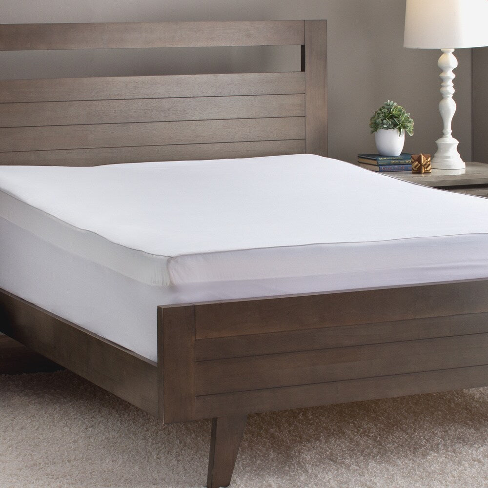 Slumber Solutions Gel Select 4-inch Memory Foam Mattress Topper with Cover