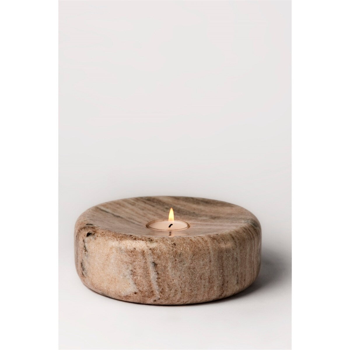 Sm. Brown Galaxy Marble T-Lite Holder 5" -ST - Brown
