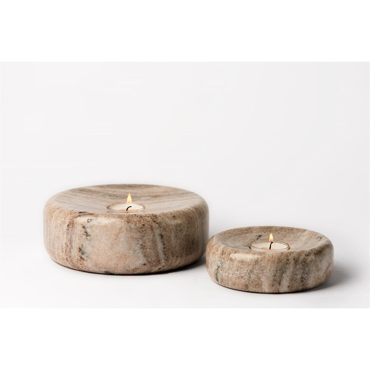 Sm. Brown Galaxy Marble T-Lite Holder 5" -ST - Brown