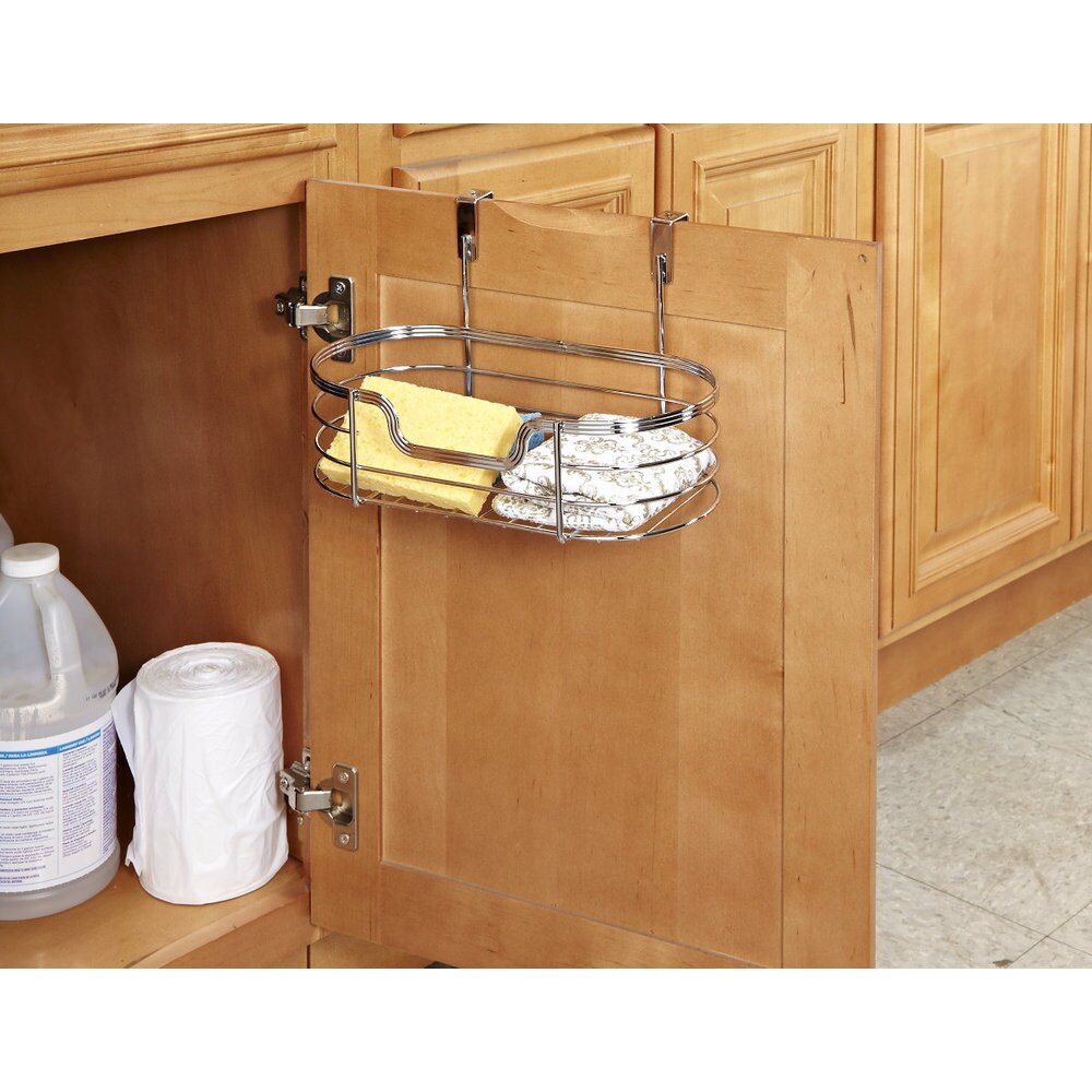 Small Chrome Over the Cabinet Organizer