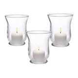 Small Clear Hurricane Candle Holders, Home Decor, 12 Pieces