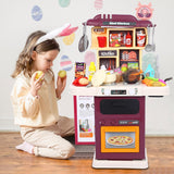 Small Kitchen Toy Set, Children'S Toy Kitchen, with Realistic Lights and Sounds, Simulation Spray