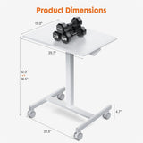 Small Mobile Standing Desk ,Laptop Computer Cart for Home