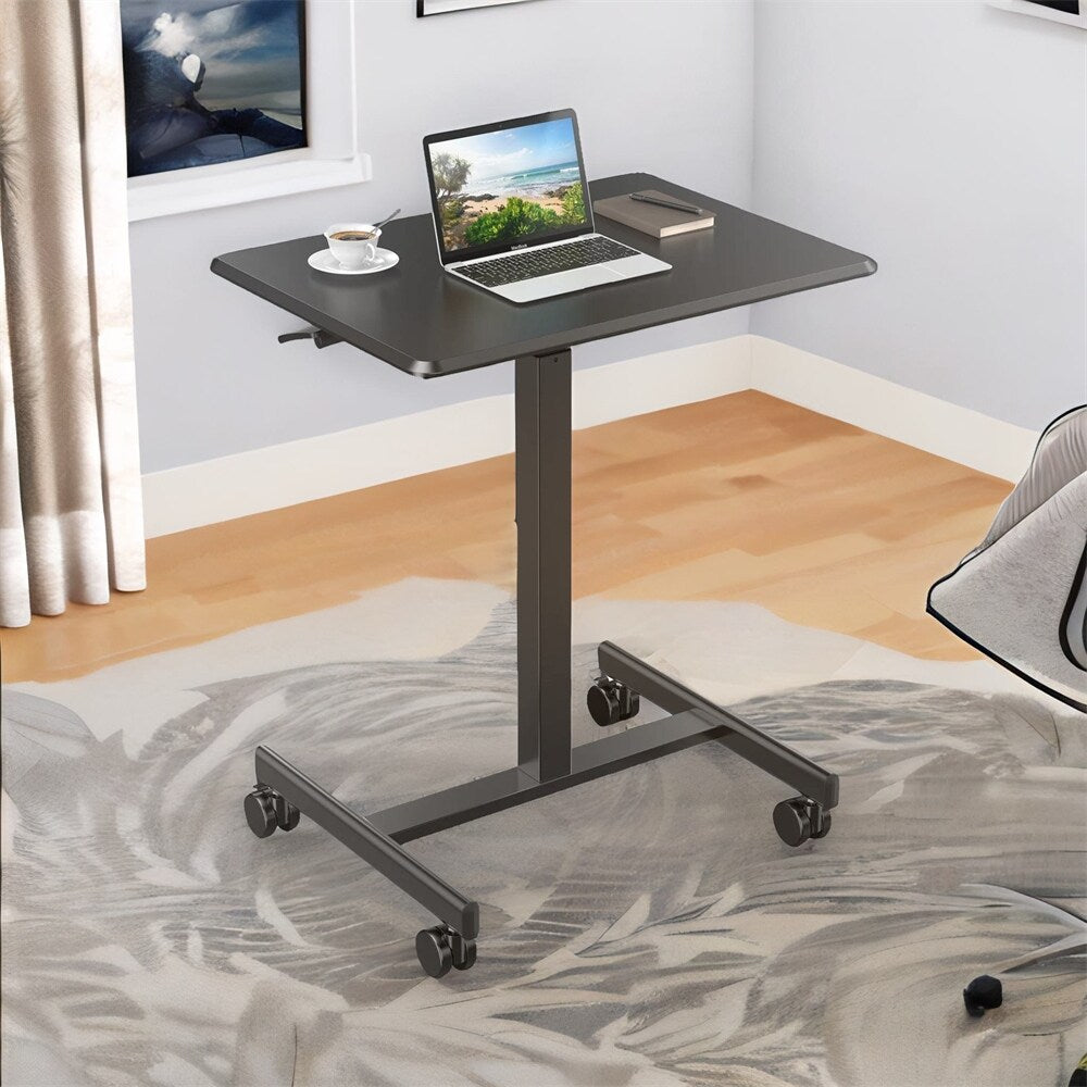 Small Mobile Standing Desk ,Laptop Computer Cart for Home