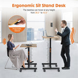 Small Mobile Standing Desk ,Laptop Computer Cart for Home