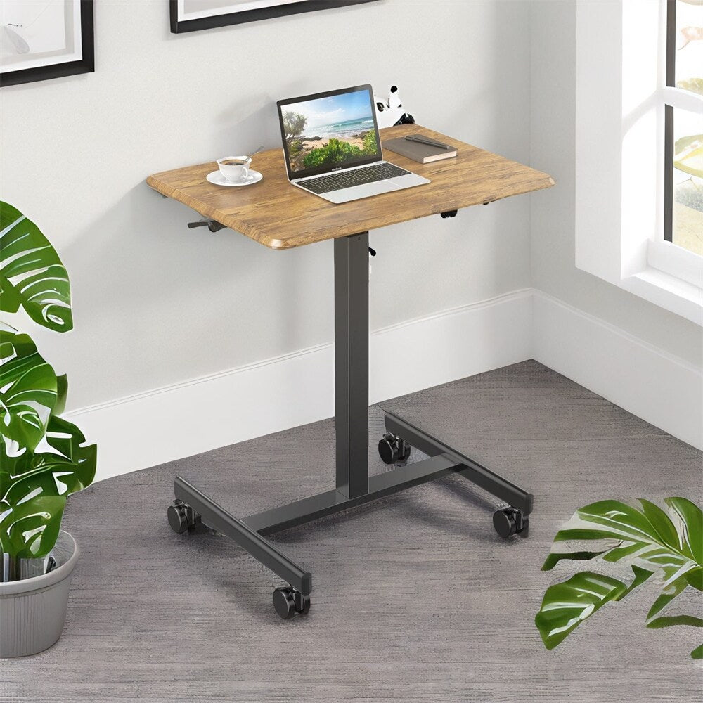 Small Mobile Standing Desk ,Laptop Computer Cart for Home