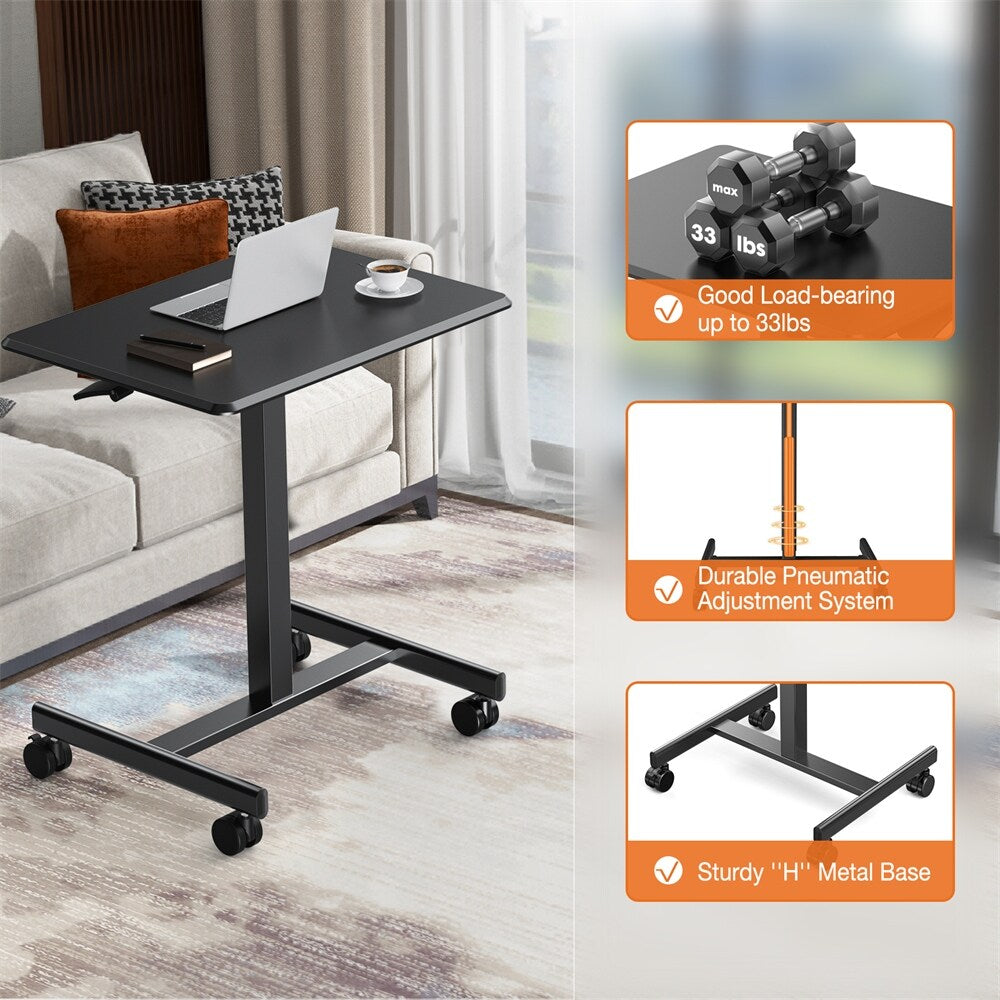 Small Mobile Standing Desk ,Laptop Computer Cart for Home