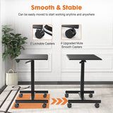 Small Mobile Standing Desk ,Laptop Computer Cart for Home