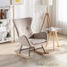 Small Rocking Accent Chair, Uplostered Glider Rocker Armchair