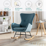 Small Rocking Accent Chair, Uplostered Glider Rocker Armchair
