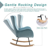 Small Rocking Accent Chair, Uplostered Glider Rocker Armchair