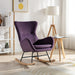 Small Rocking Accent Chair, Uplostered Glider Rocker Armchair