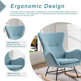 Small Rocking Accent Chair, Uplostered Glider Rocker Armchair