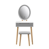 Small Vanity Desk with Mirror and Lights,Makeup Vanity Set with Chair and Drawers for Small Space, Bedroom with Light