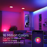 Smart A19 Dimmable Light Bulb - Dimmable Color Changing LED, Compatible with Smart Assistant, No Hub Required (SET of 2) - White