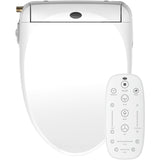 Smart Bidet Toilet Seat with Wireless Remote/Side Panel/Various Washing Settings/Adjustable Heated Seat/Warm Water/Air Dryer