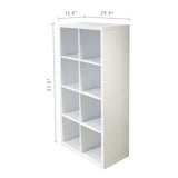 Smart Cube 8-Cube Organizer Storage with Opened Back Shelves,2 X 4 Cube Bookcase Book Shleves