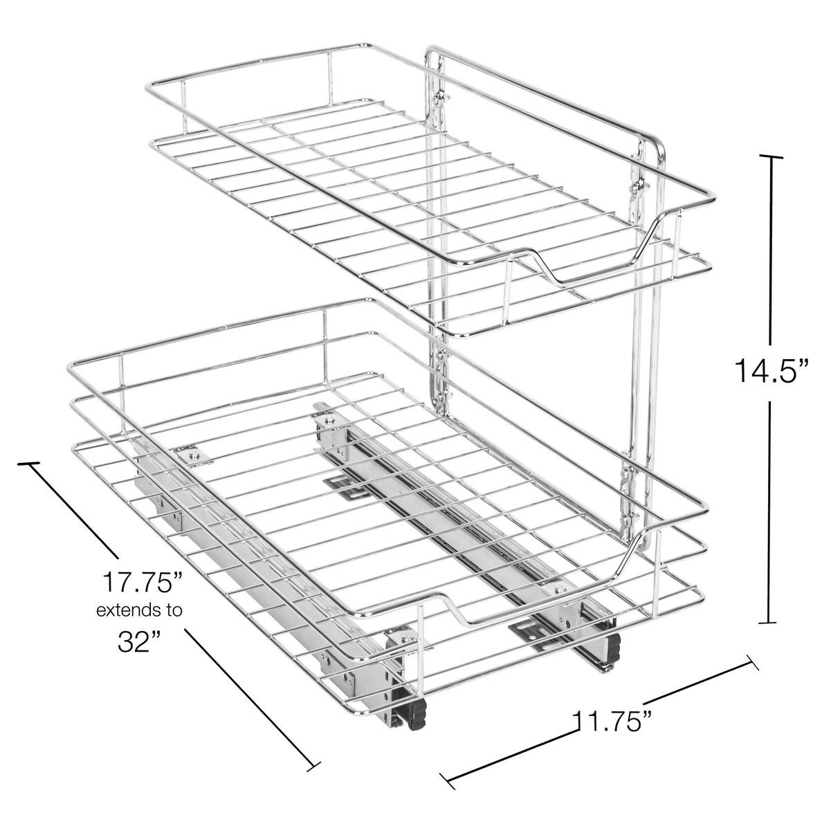 Smart Design 2-Tier Pull Out Cabinet Shelf