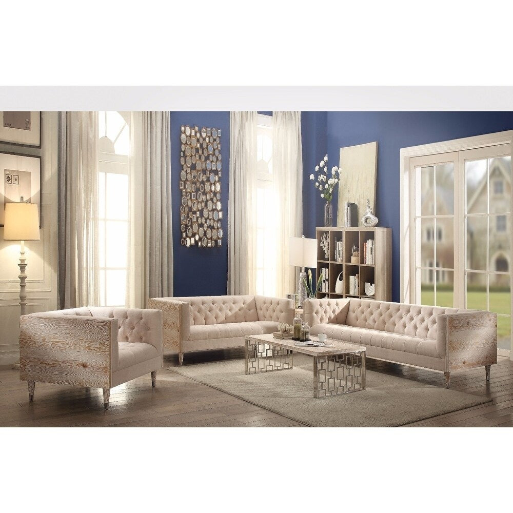 Smart Looking Sofa, Beige Fabric