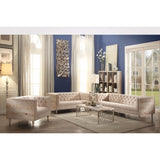 Smart Looking Sofa, Beige Fabric