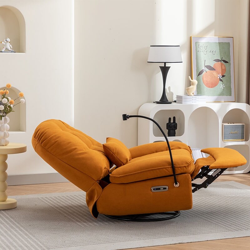 Smart Power Recliner Sofa USB Charger With Bluetooth Swivel Single Cha
