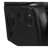 Smart Tech Bluetooth Power Reclining Black Sofa and Two Chairs