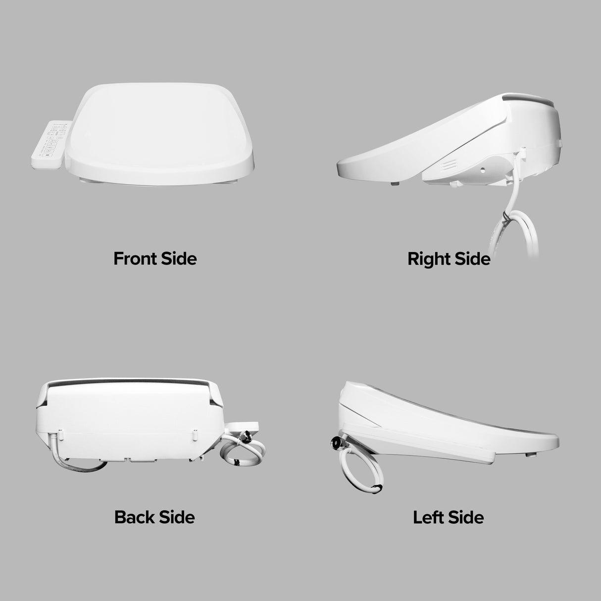 SmartBidet Electric Bidet Seat for Elongated Toilets - White