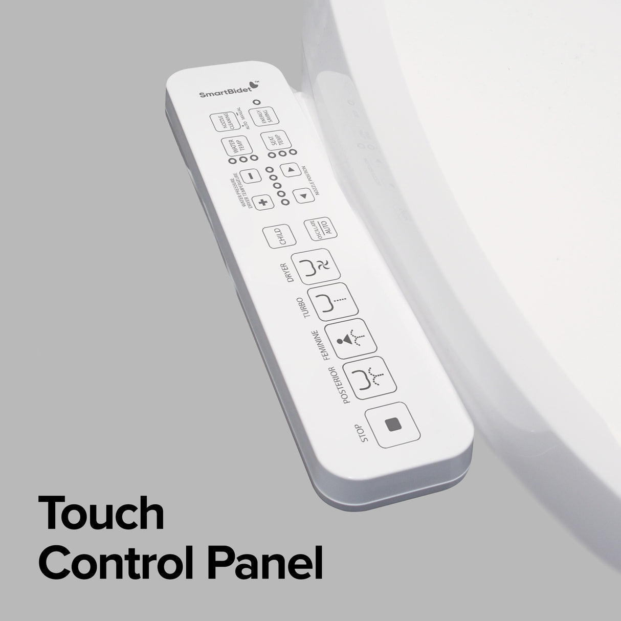 SmartBidet Electric Bidet Seat for Elongated Toilets - White
