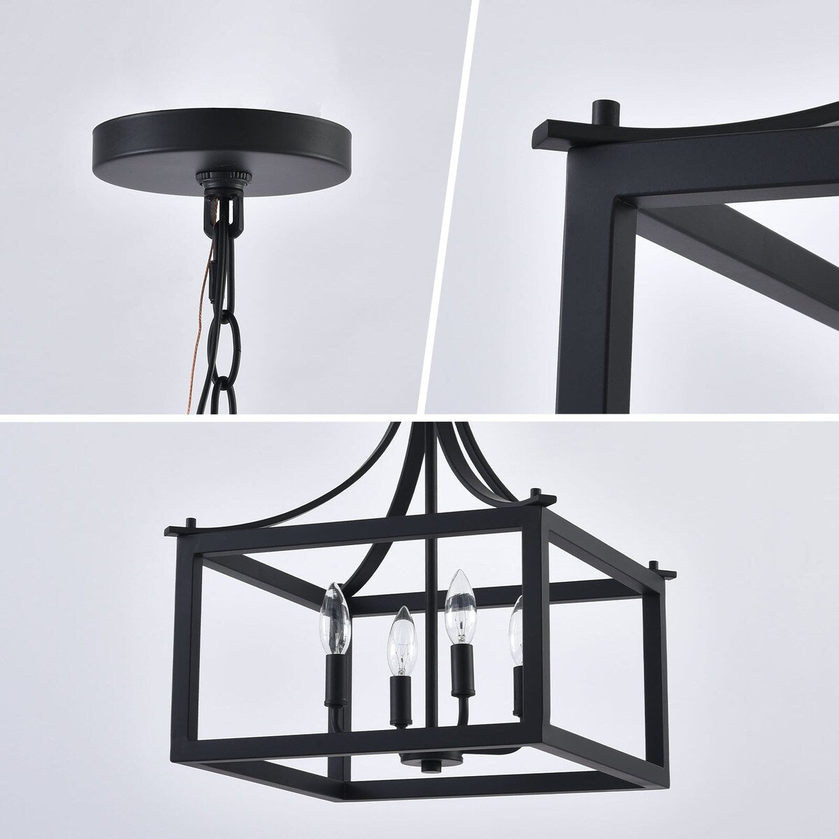 Smarton Lighting Pendant Light With Metal Cage Adjustable Height for Dining Hall,Kitchen Island Dining Room(Bulb not included)