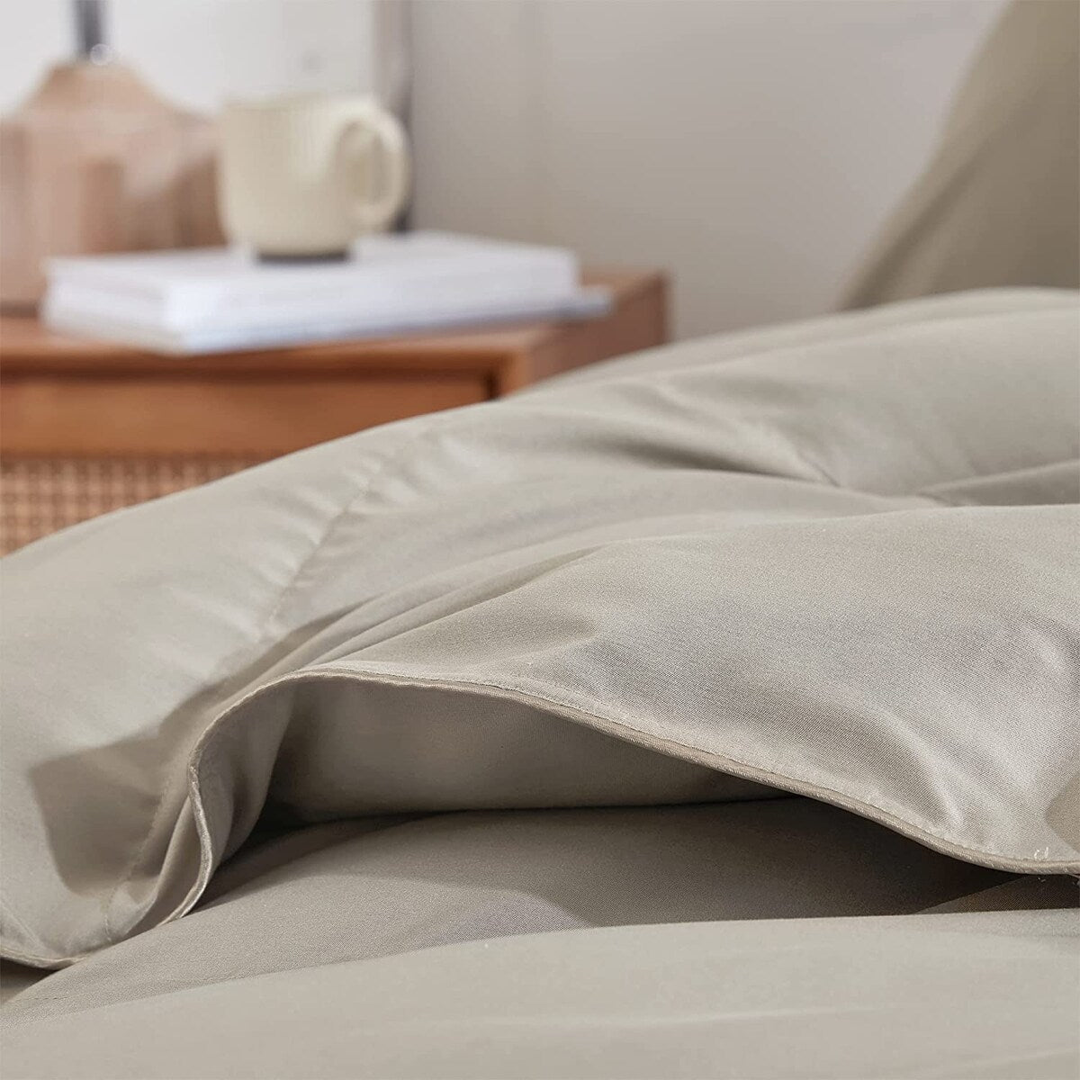 Snorze® Cloud Comforter Set - Coma Inducer® Oversized Bedding in Bronze Stone