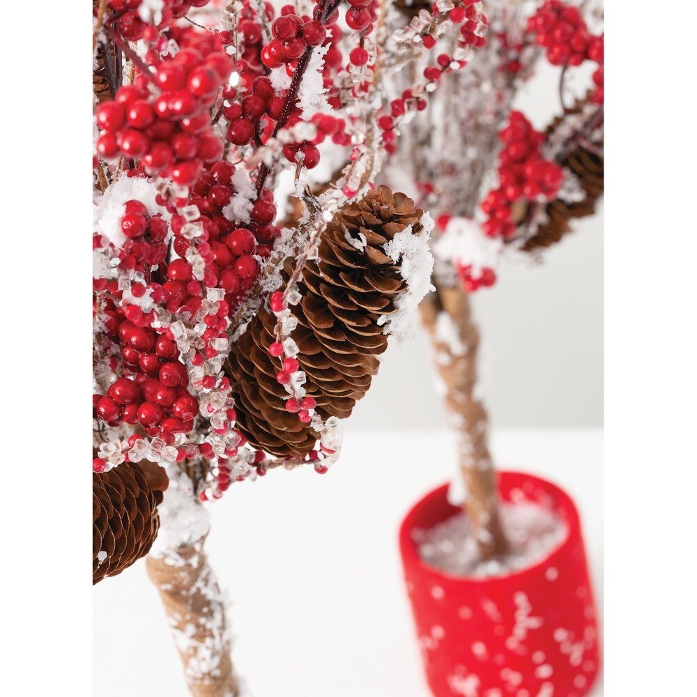 Sullivans Snow Berry Twig Trees - Set of 2