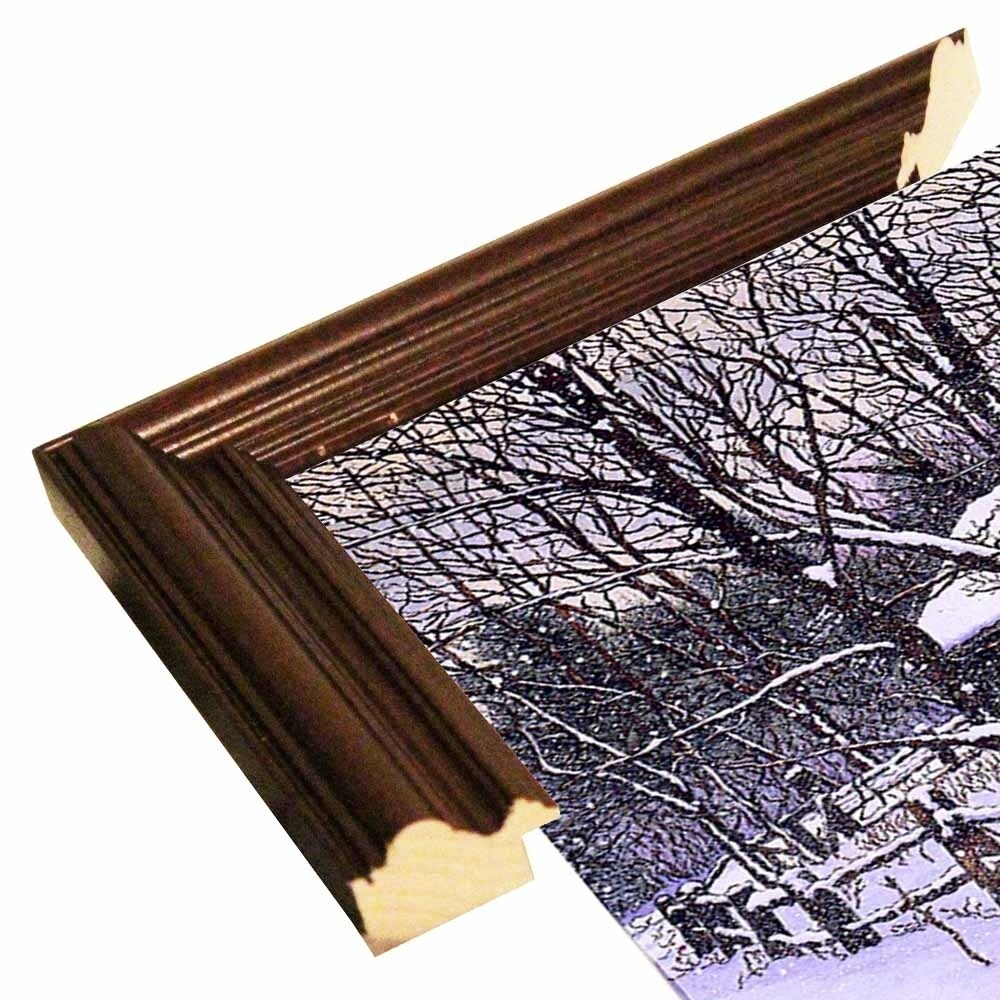 Snow Covered Cabin-THEWIN9599 Print 26.5"x36.75" by Thelma Winter