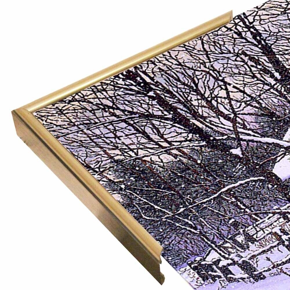 Snow Covered Cabin-THEWIN9599 Print 26.5"x36.75" by Thelma Winter