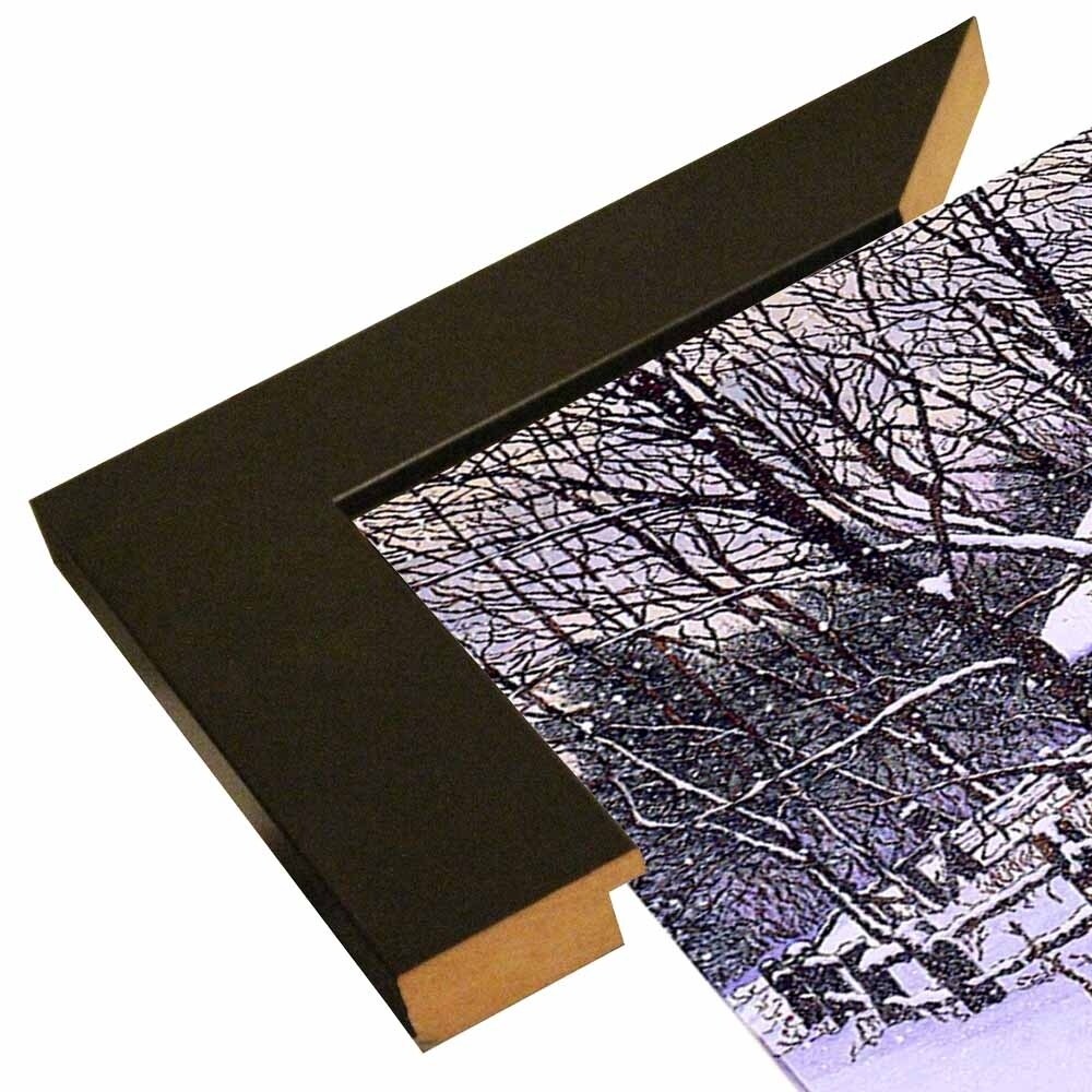 Snow Covered Cabin-THEWIN9599 Print 26.5"x36.75" by Thelma Winter