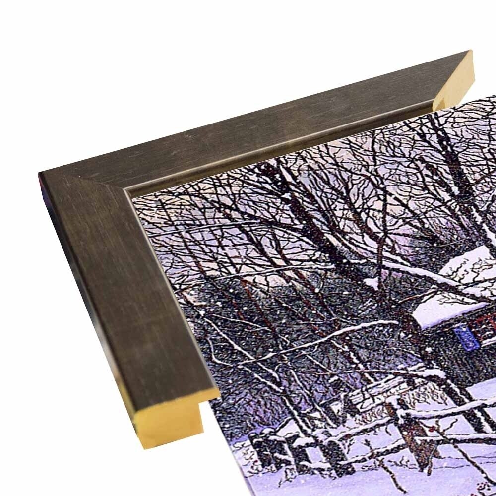 Snow Covered Cabin-THEWIN9599 Print 26.5"x36.75" by Thelma Winter