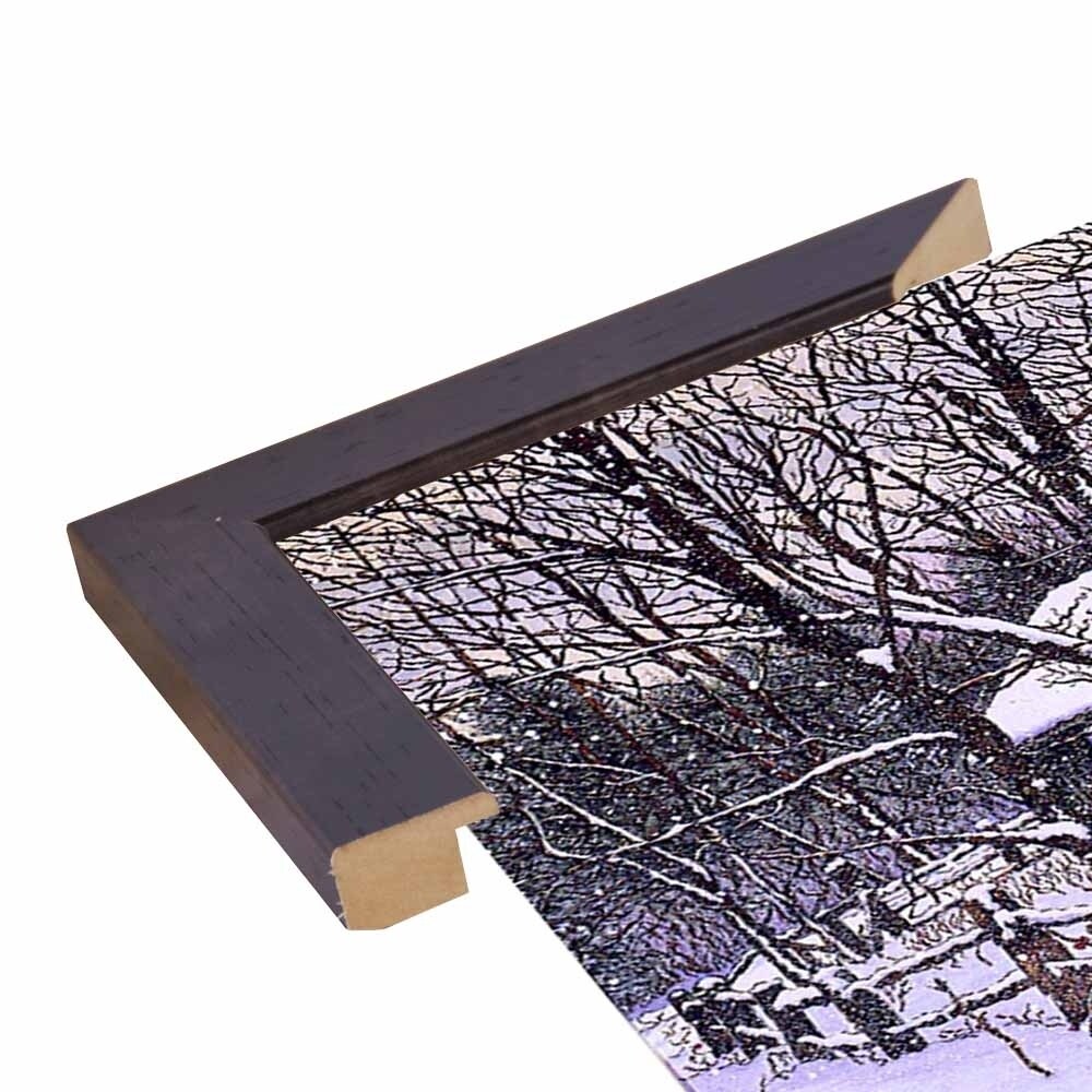 Snow Covered Cabin-THEWIN9599 Print 26.5"x36.75" by Thelma Winter