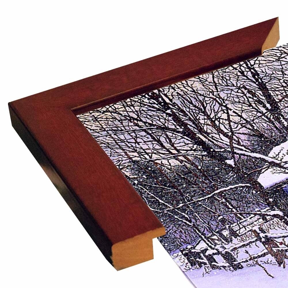 Snow Covered Cabin-THEWIN9599 Print 26.5"x36.75" by Thelma Winter