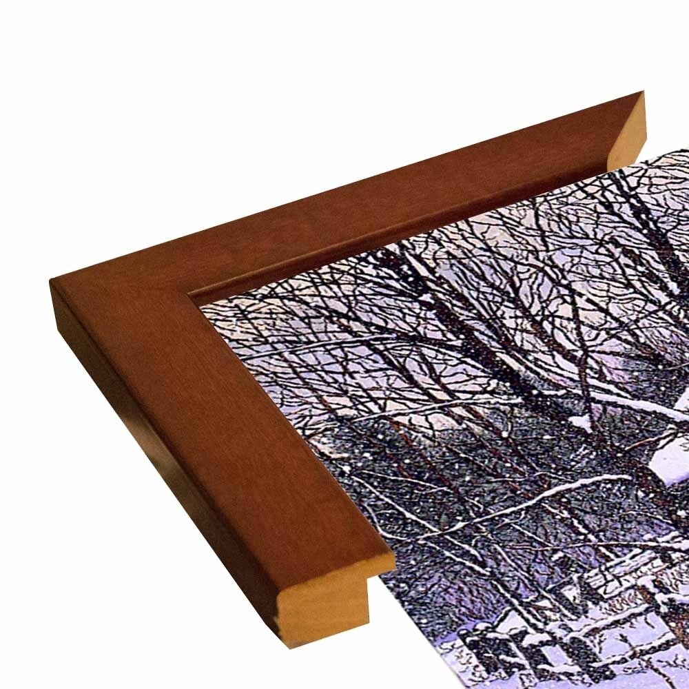 Snow Covered Cabin-THEWIN9599 Print 26.5"x36.75" by Thelma Winter