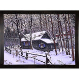 Snow Covered Cabin-THEWIN9599 Print 26.5"x36.75" by Thelma Winter