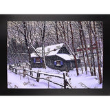 Snow Covered Cabin-THEWIN9599 Print 26.5"x36.75" by Thelma Winter