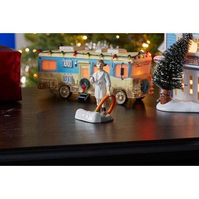 Snow Village National Lampoon's Christmas Vacation Cousin Eddie's RV Lit Figurine, 7.87 Inch, Multicolor - White