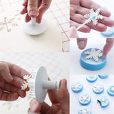 Snowflake Cookie Cutters With Plunger Stamps Embossing Tools set of 3