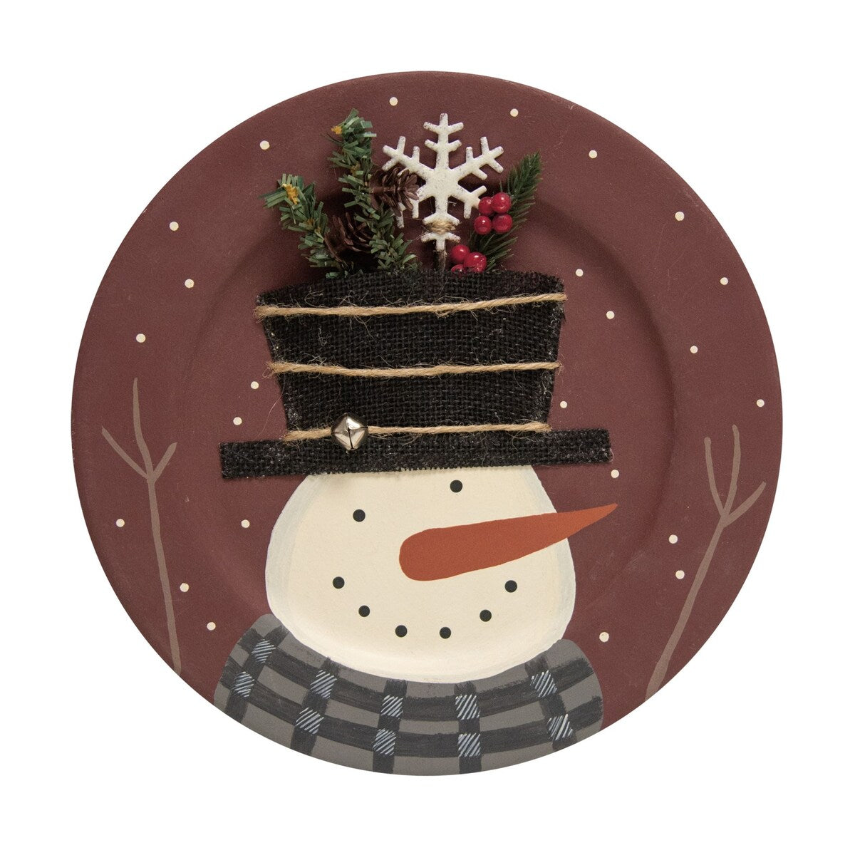 Snowman Goodie Hat Plate