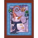 Snowman Juggle-MARWIL134461 Print 19"x14.5" by Margaret Wilson