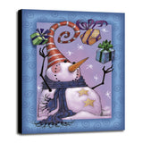 Snowman Juggle-MARWIL134461 Print 19"x14.5" by Margaret Wilson