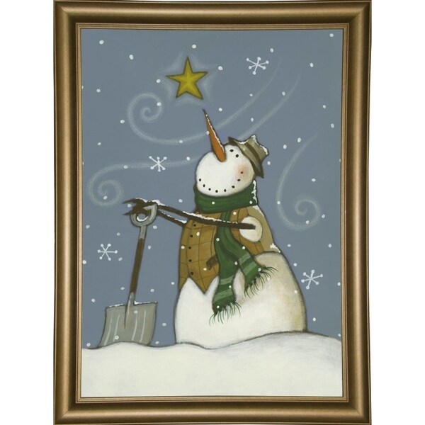 Snowman at Rest-MARWIL109931 Print 39.75"x28.25" by Margaret Wilson
