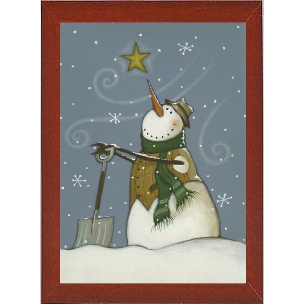 Snowman at Rest-MARWIL109931 Print 39.75"x28.25" by Margaret Wilson