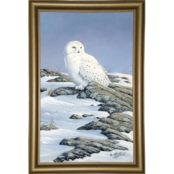 Snowy Owl-WILGOE81236 Framed Print 10.75"x6.75" by Wilhelm Goebel