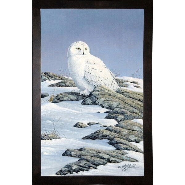 Snowy Owl-WILGOE81236 Framed Print 10.75"x6.75" by Wilhelm Goebel