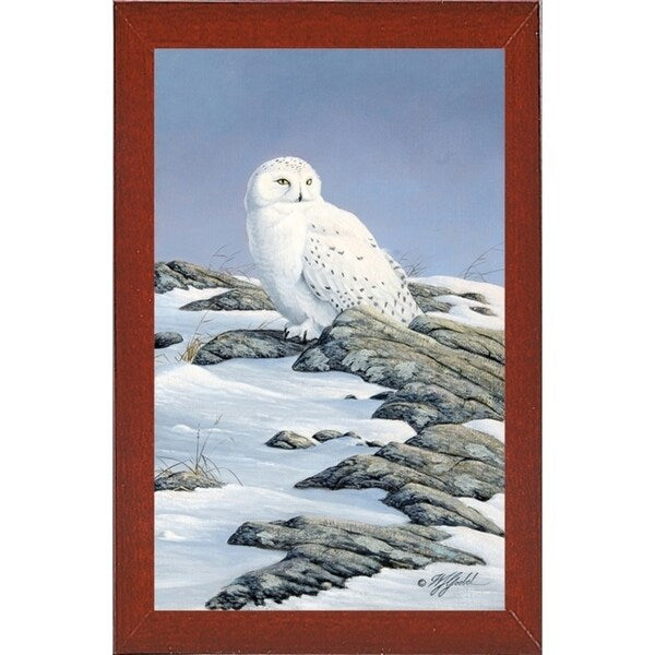 Snowy Owl-WILGOE81236 Framed Print 10.75"x6.75" by Wilhelm Goebel
